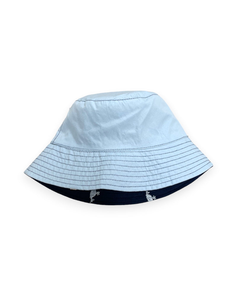 REVERSIBLE WHALE EMBROIDERED BUCKET HAT