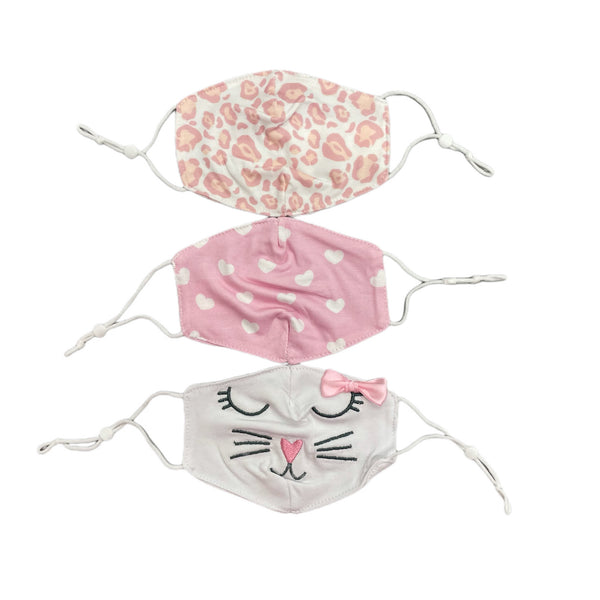 White Kitty, Hearts and Pink Leopard Masks