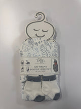 WHIMSICAL WOODLAND KNOT HAT, BLANKET AND SOCKS 3PC SET