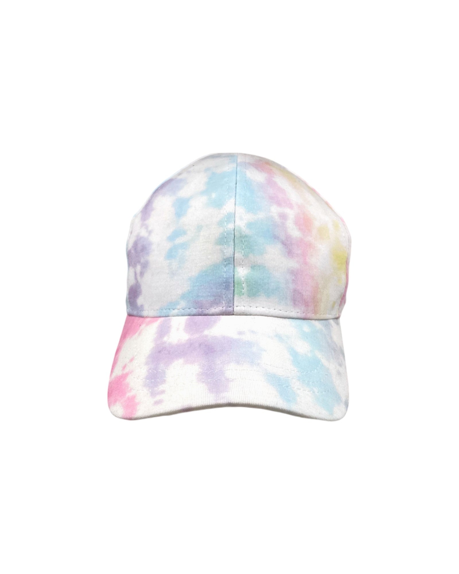 RAINBOW TIE DYE BASEBALL HAT WITH BACK BOW – Toby & Company