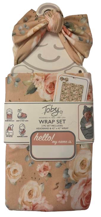 Rosalia Floral Headband & Wrap Set