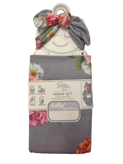 Gabby Floral Headband & Wrap Set