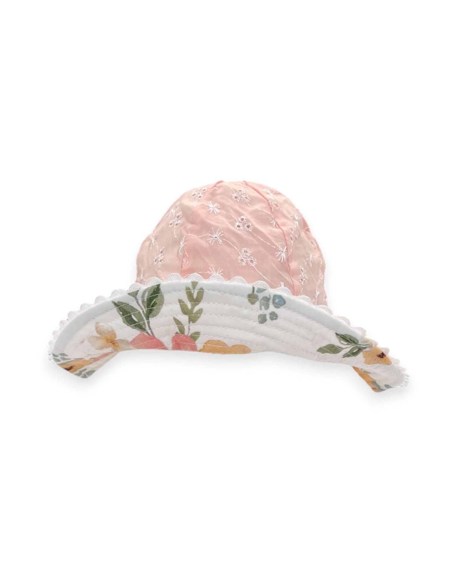 WATERCOLOR FLORAL REVERSIBLE EYELET SUN HAT – Toby & Company