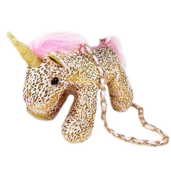 Gold Croc Unicorn Bag