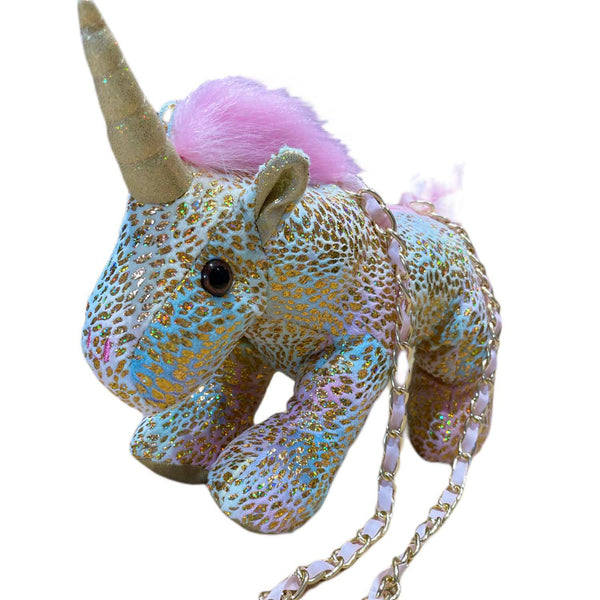 Gold Rainbow Croc Unicorn Bag