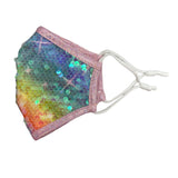 Angel Face Rainbow Sequin Mask & Scrunchies