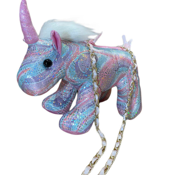 Ballet Pink Metallic Mermaid Unicorn Bag & Mask