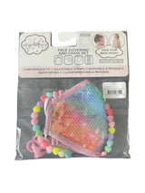 Angel Face Rainbow Sequin & Heart Necklace Mask
